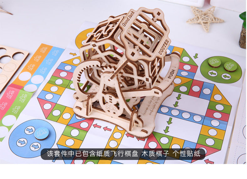 3D Wooden Assembled Lucky Roulette Model Kit