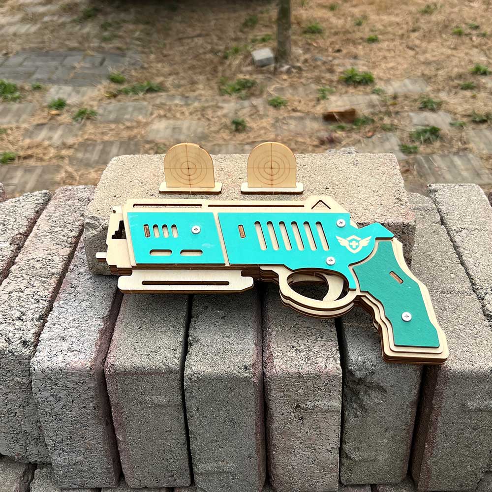 Hunting Eagle 3D Wooden Rubber Band Gun Model Kit