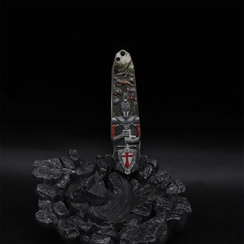 Crusades Knife Knights Templar Folding Knife