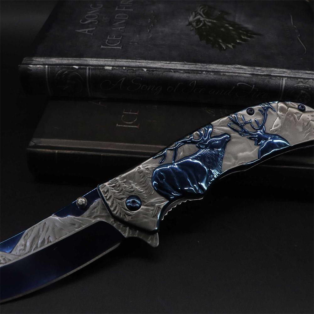 Fantastic Reindeer Folding Knife