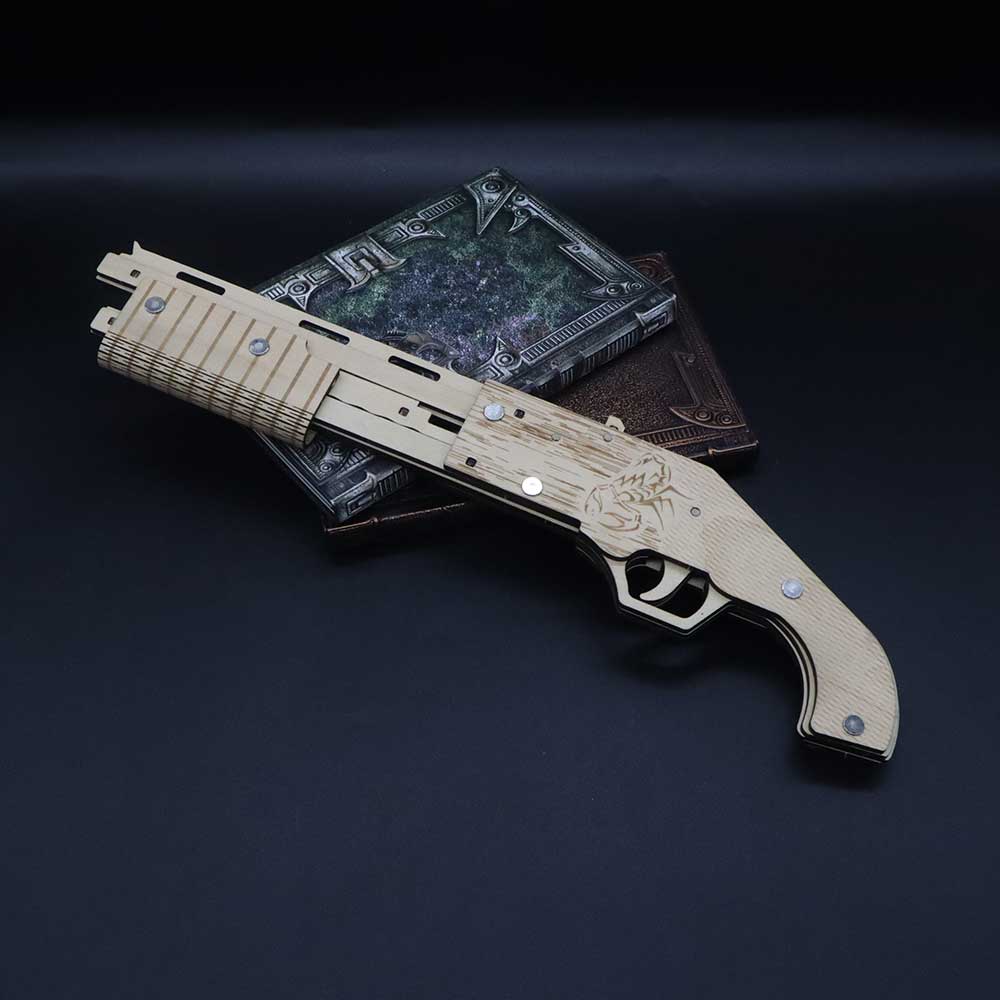 Wooden Mossberg Shotgun Rubber Band Gun Model Kit