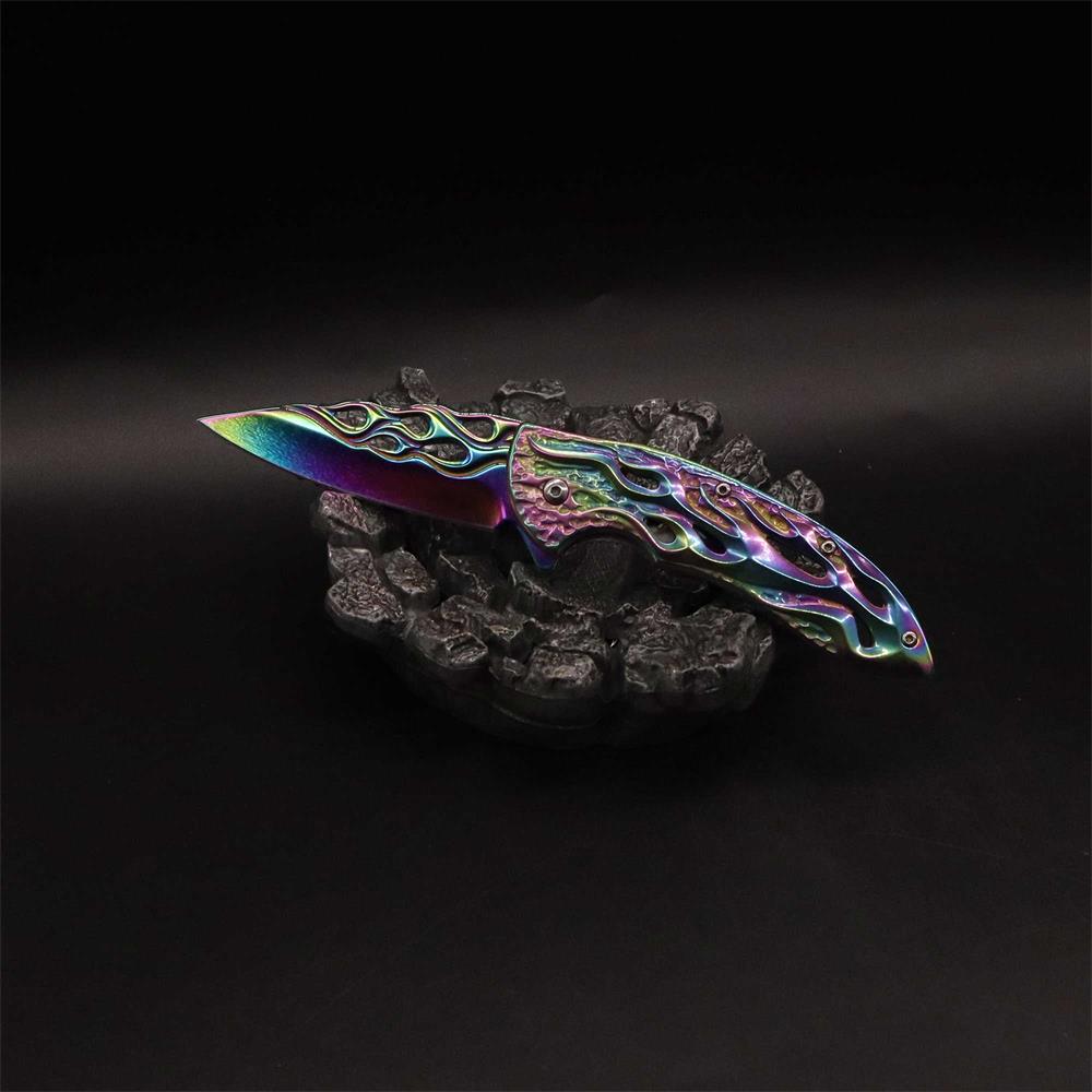 Fantastic Flame Shape Folding Knife
