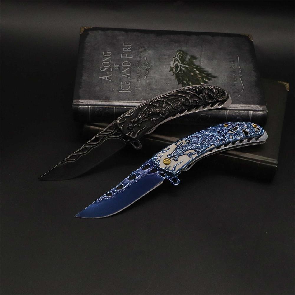 3D Western Dragon Folding Knife