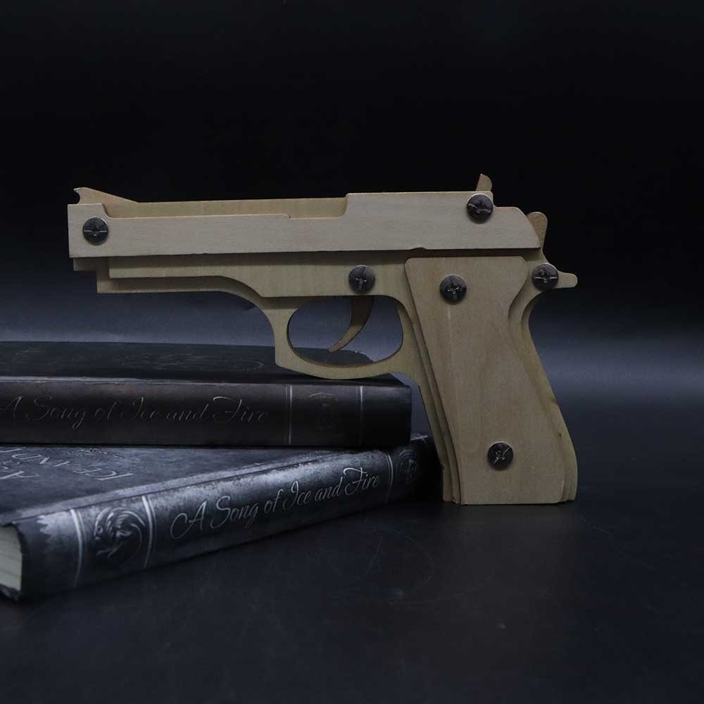 Assembled M92F Wooden Rubber Band Gun