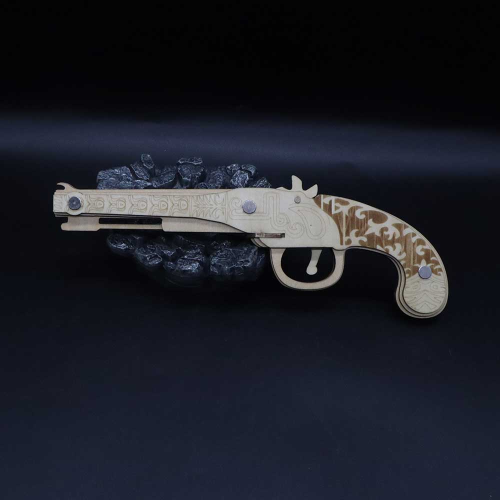Assembled Firelock Wooden Rubber Band Gun Model Kit