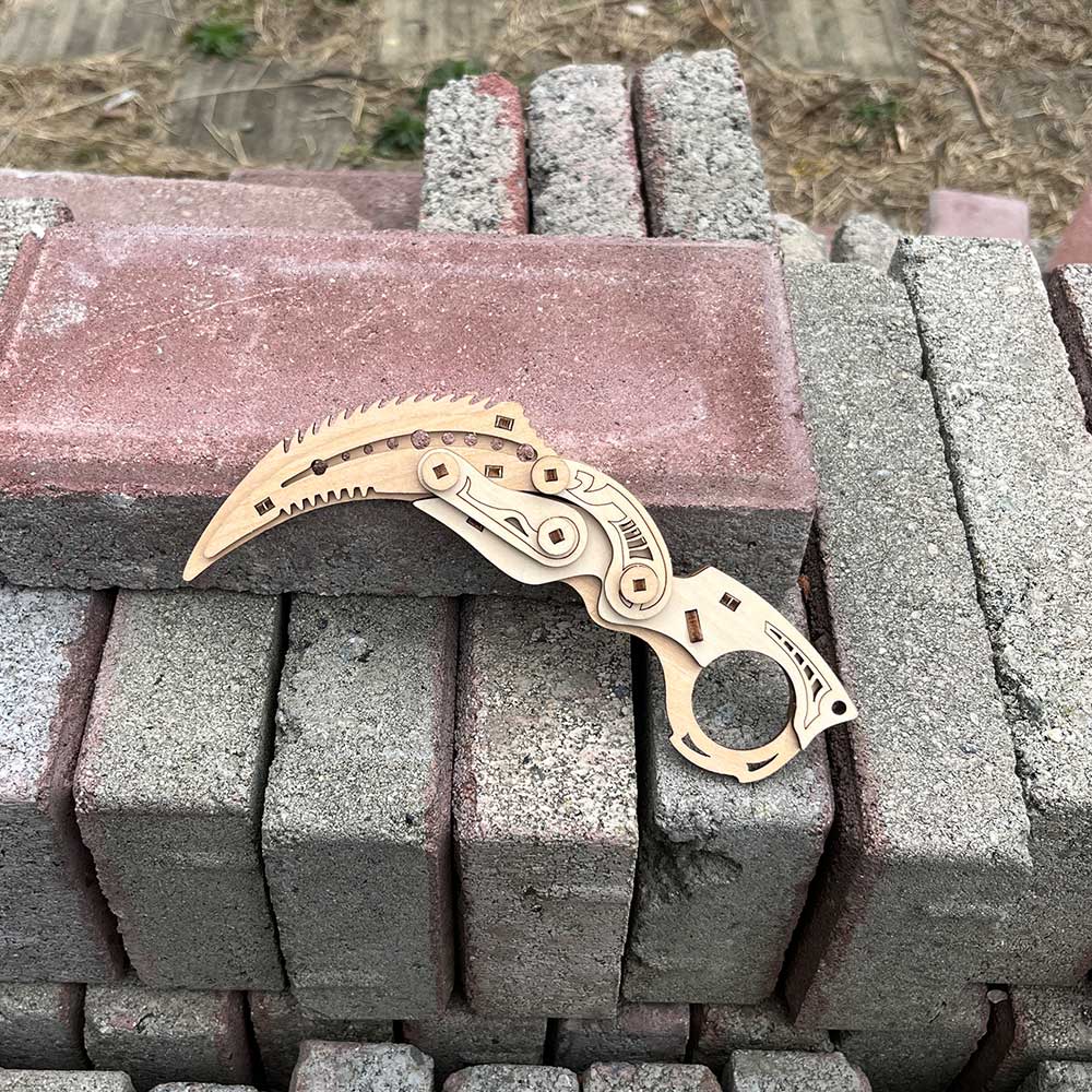Prime 2.0 Knife Karambit Wooden Kit 3D Puzzle Replica