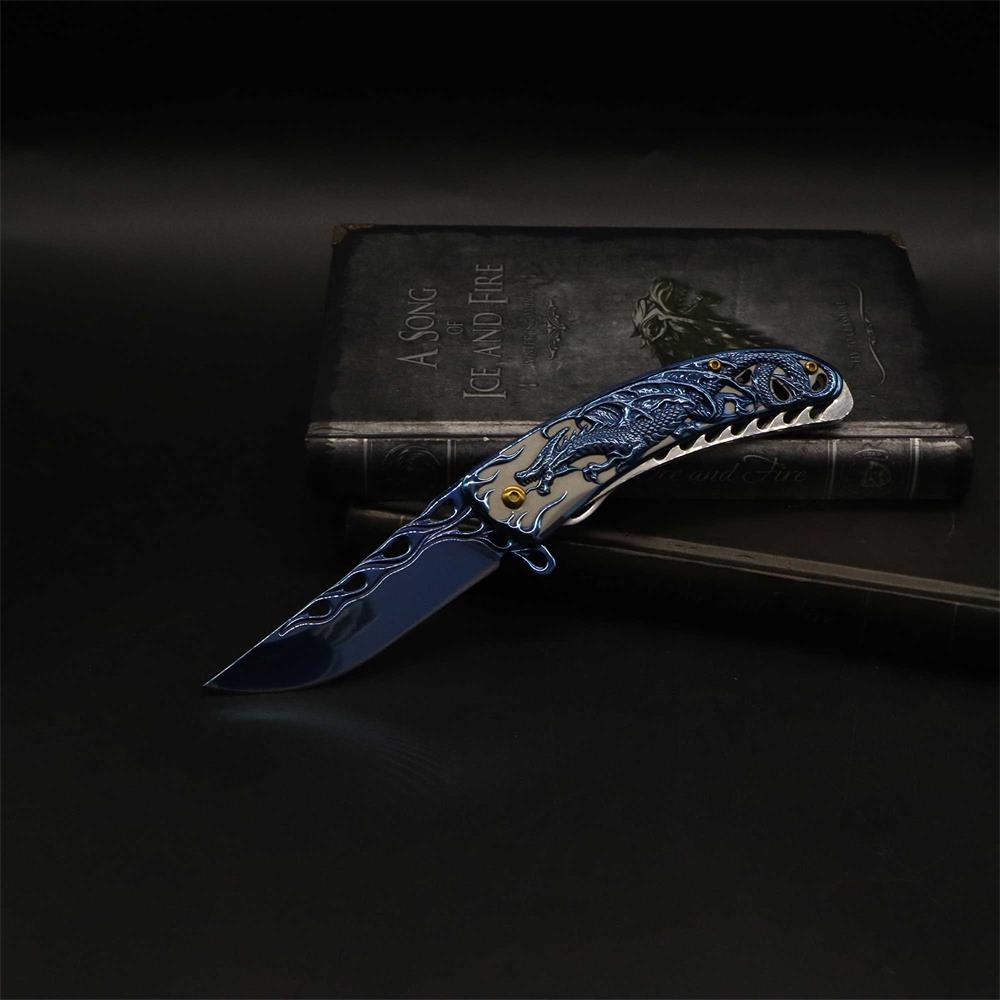 3D Western Dragon Folding Knife