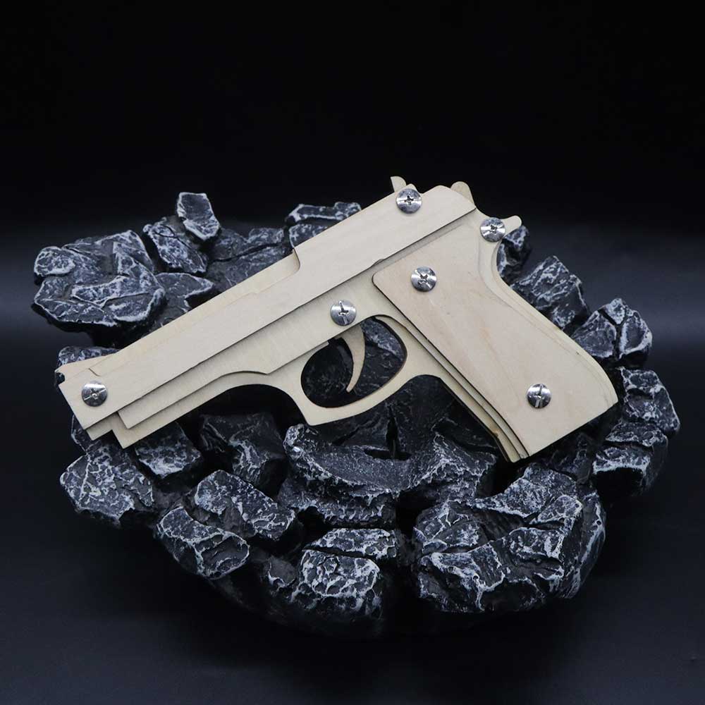 Assembled M92F Wooden Rubber Band Gun