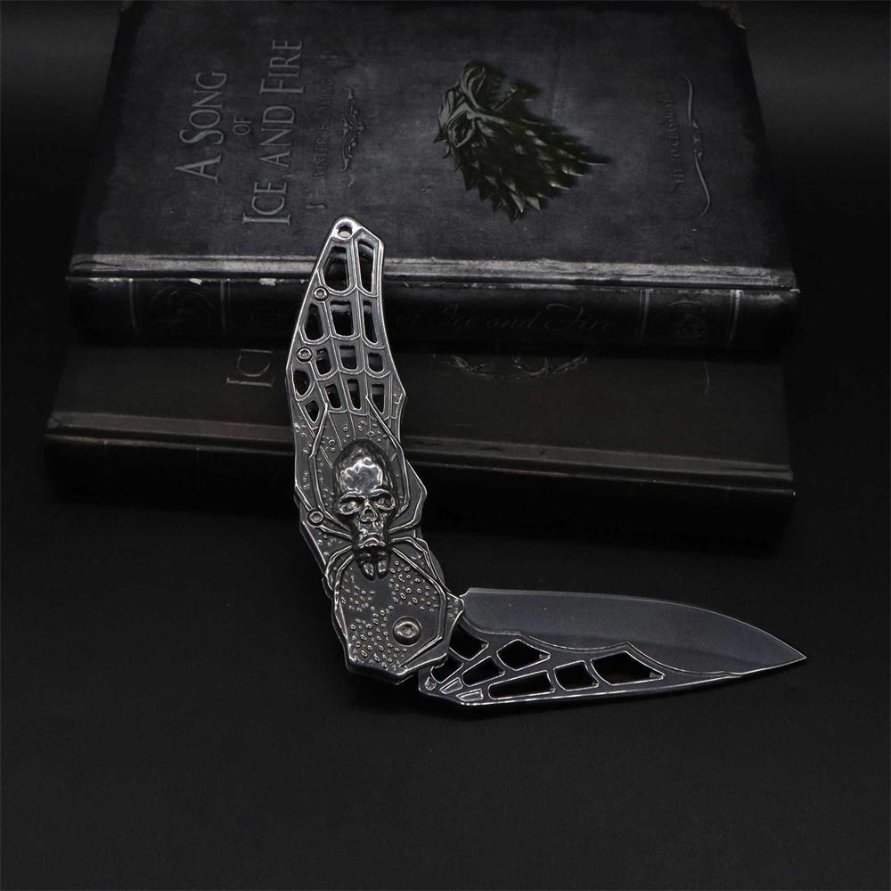 3D Skeleton Spider Folding Knife