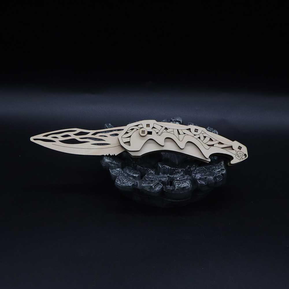 3D Folding Knife Puzzle Wooden Model Kit
