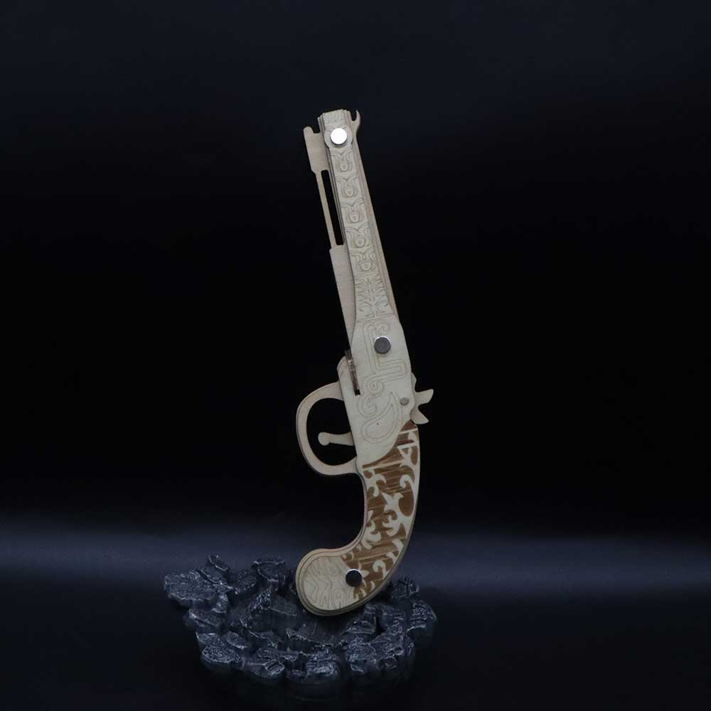Assembled Firelock Wooden Rubber Band Gun Model Kit