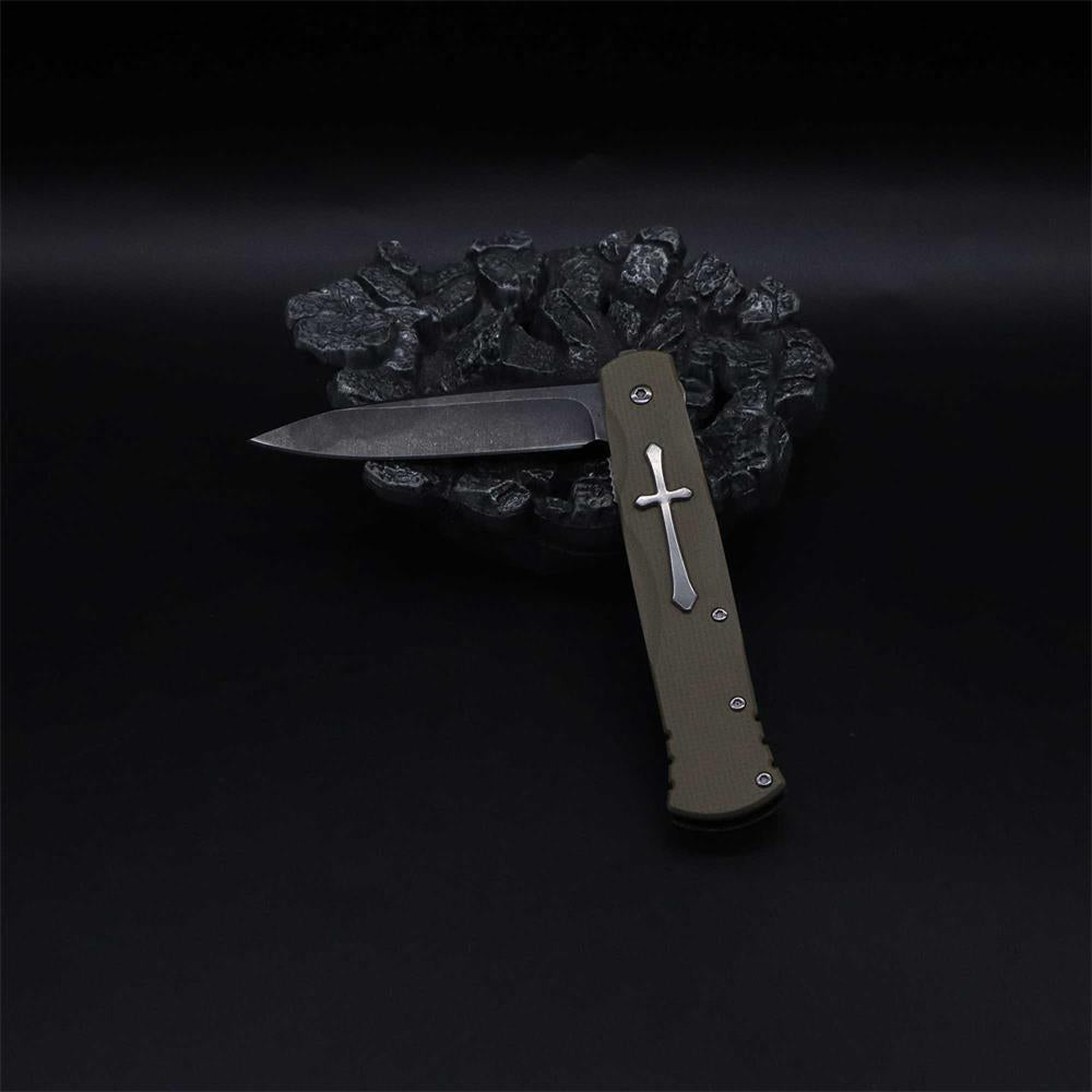 Cross Knife Christian Folding Knife