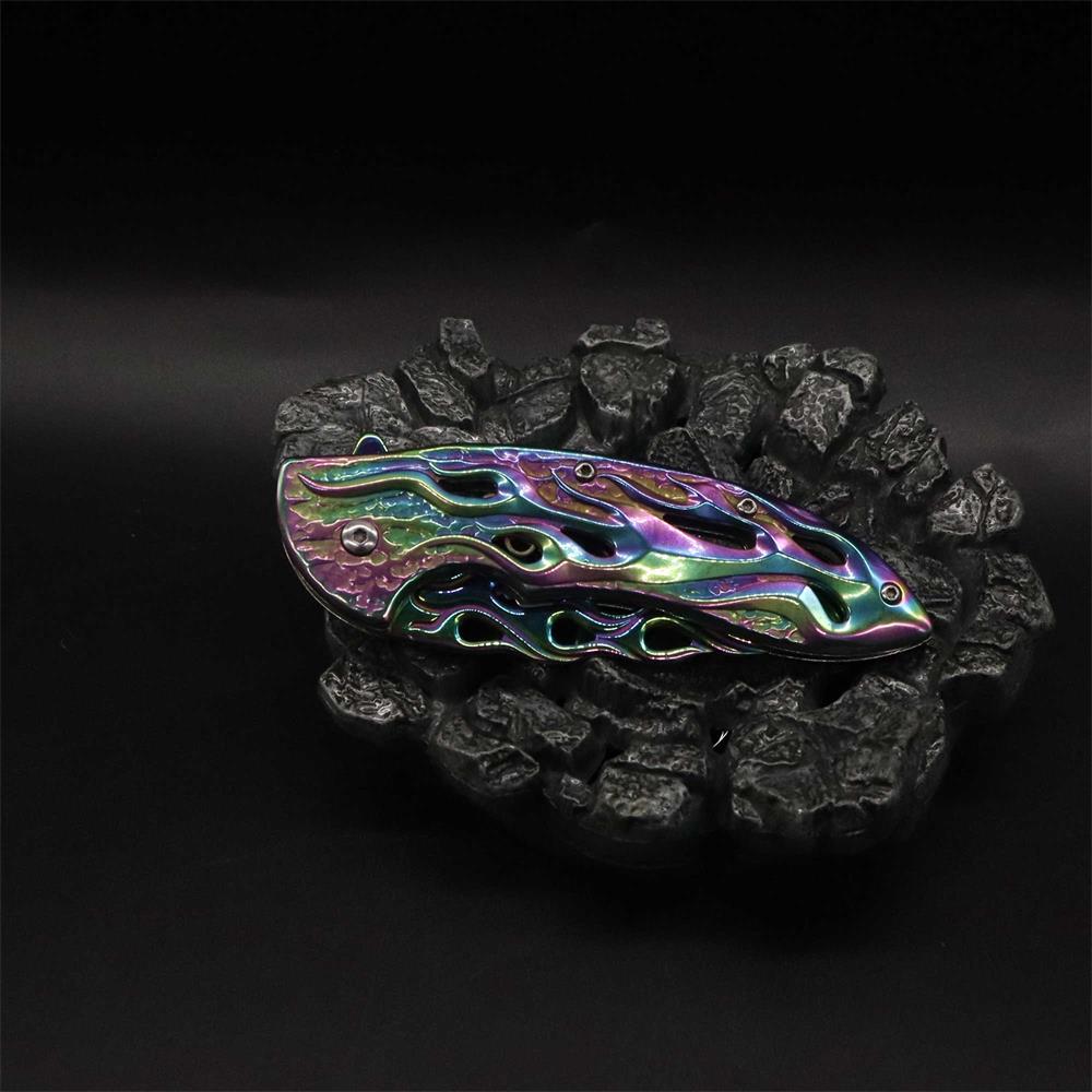 Fantastic Flame Shape Folding Knife
