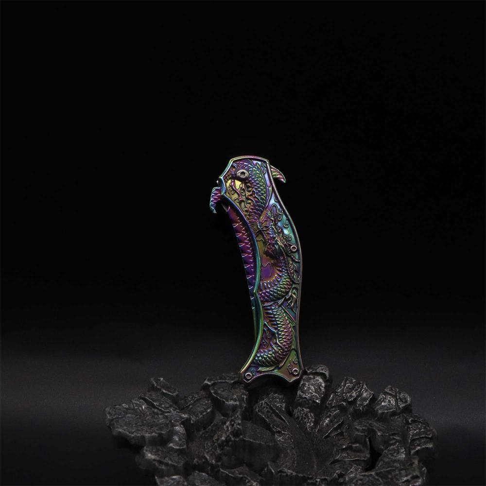 Chinese Dragon Totem Folding Knife