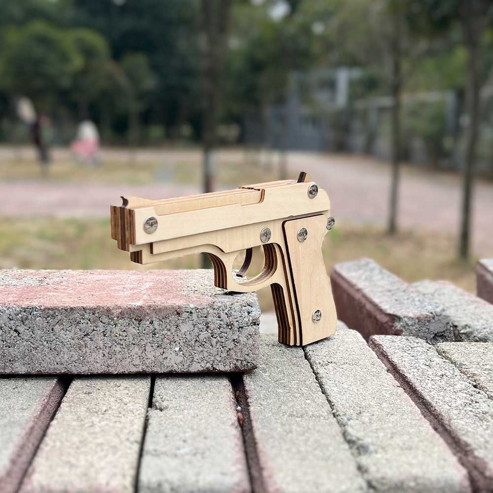 Assembled M92F Wooden Rubber Band Gun