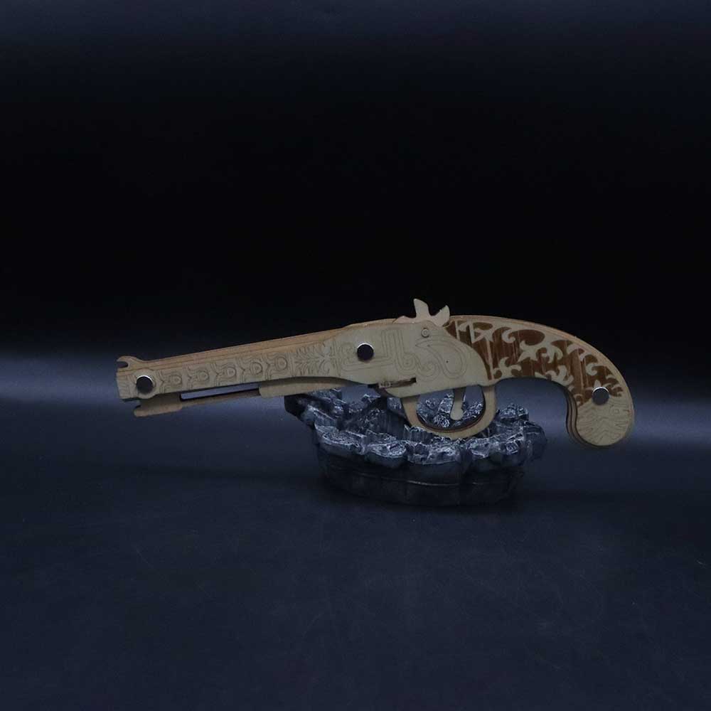Assembled Firelock Wooden Rubber Band Gun Model Kit