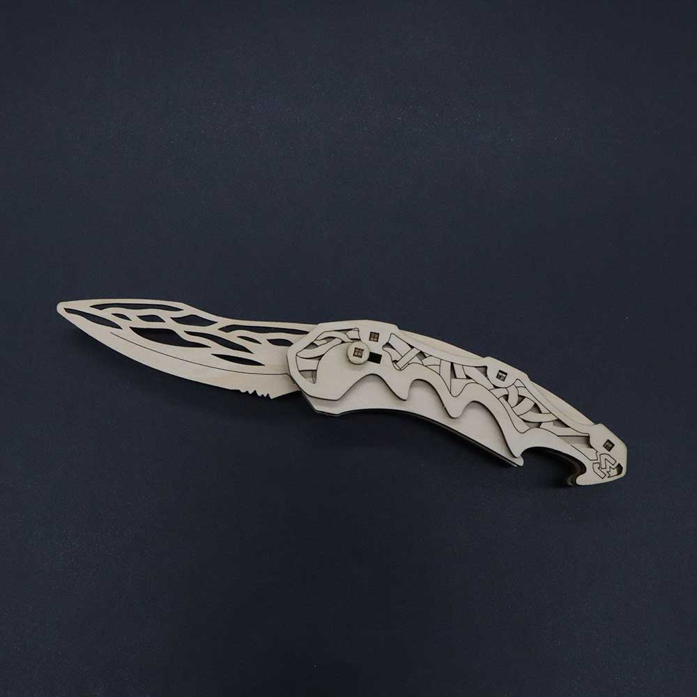 3D Folding Knife Puzzle Wooden Model Kit