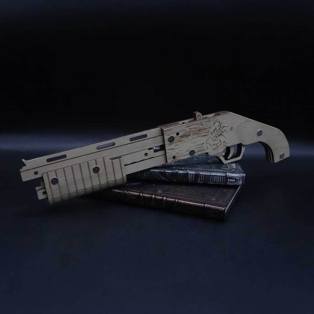 Wooden Mossberg Shotgun Rubber Band Gun Model Kit
