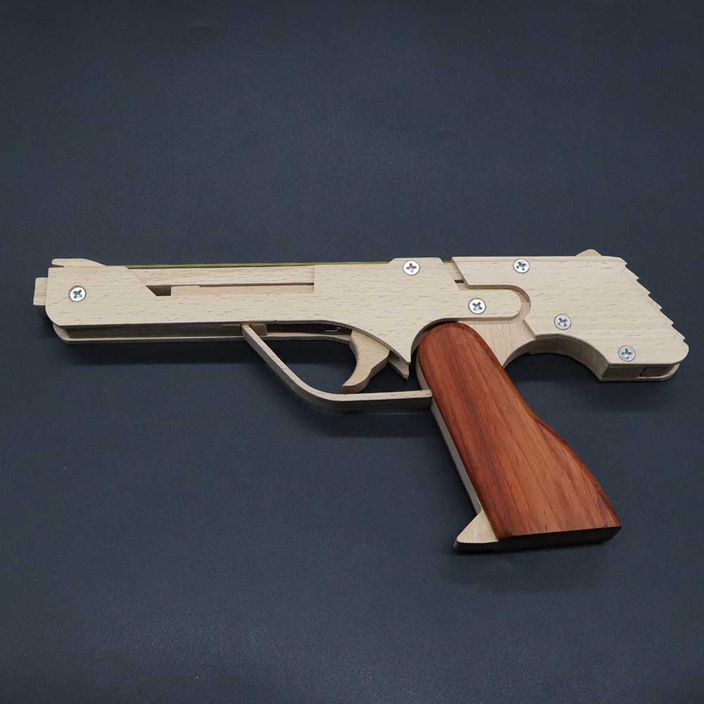 Wooden Assembled Flying Eagle Solid Wood Pistol