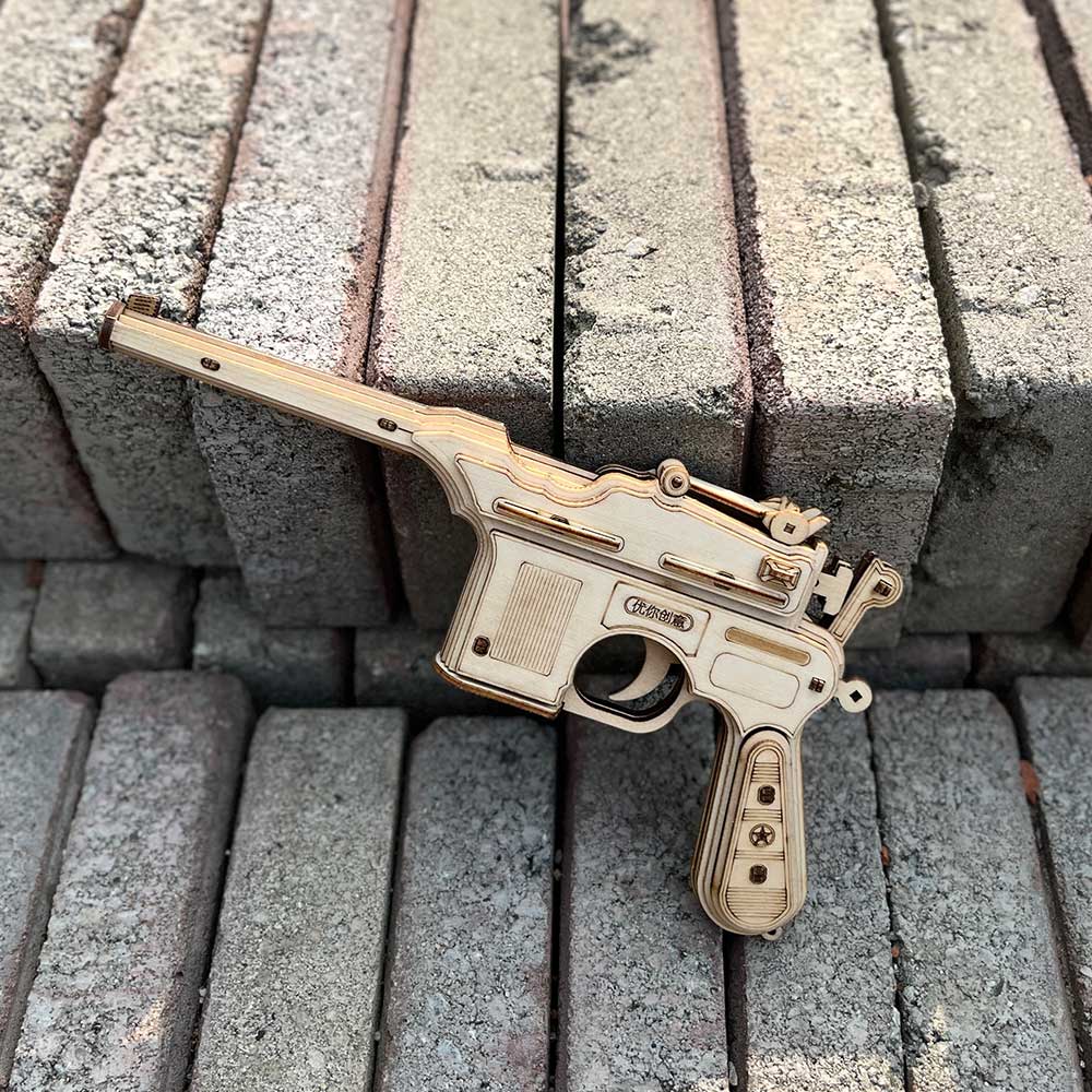 Mauser Military Pistol Wooden Model Pistol 3D Puzzle