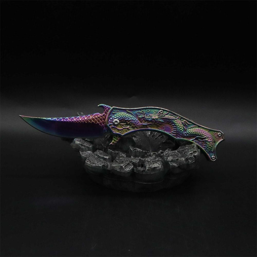 Chinese Dragon Totem Folding Knife