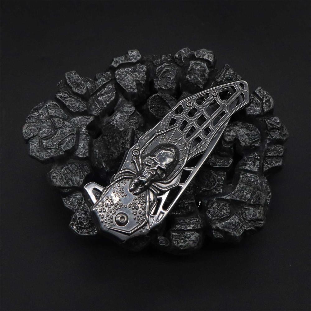 3D Skeleton Spider Folding Knife