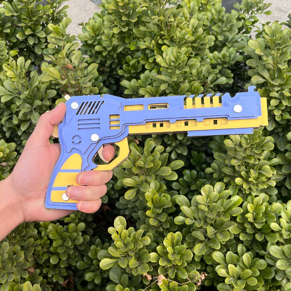 Battle Wolf 3D Gun Puzzle Wooden Rubber Band Gun Model Kit