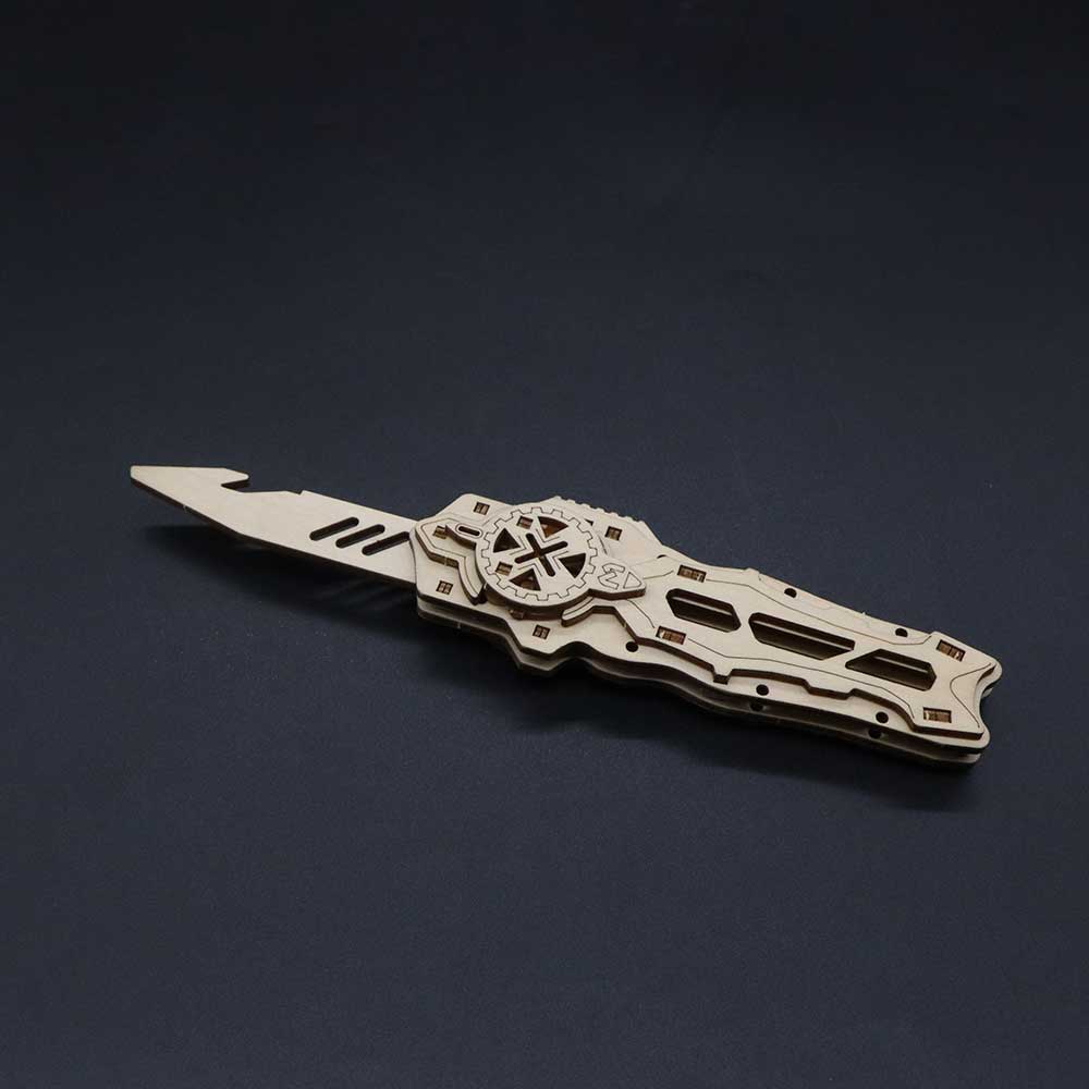 6 Cool Wooden Knife Model Kit 3D Blade Puzzle Toy