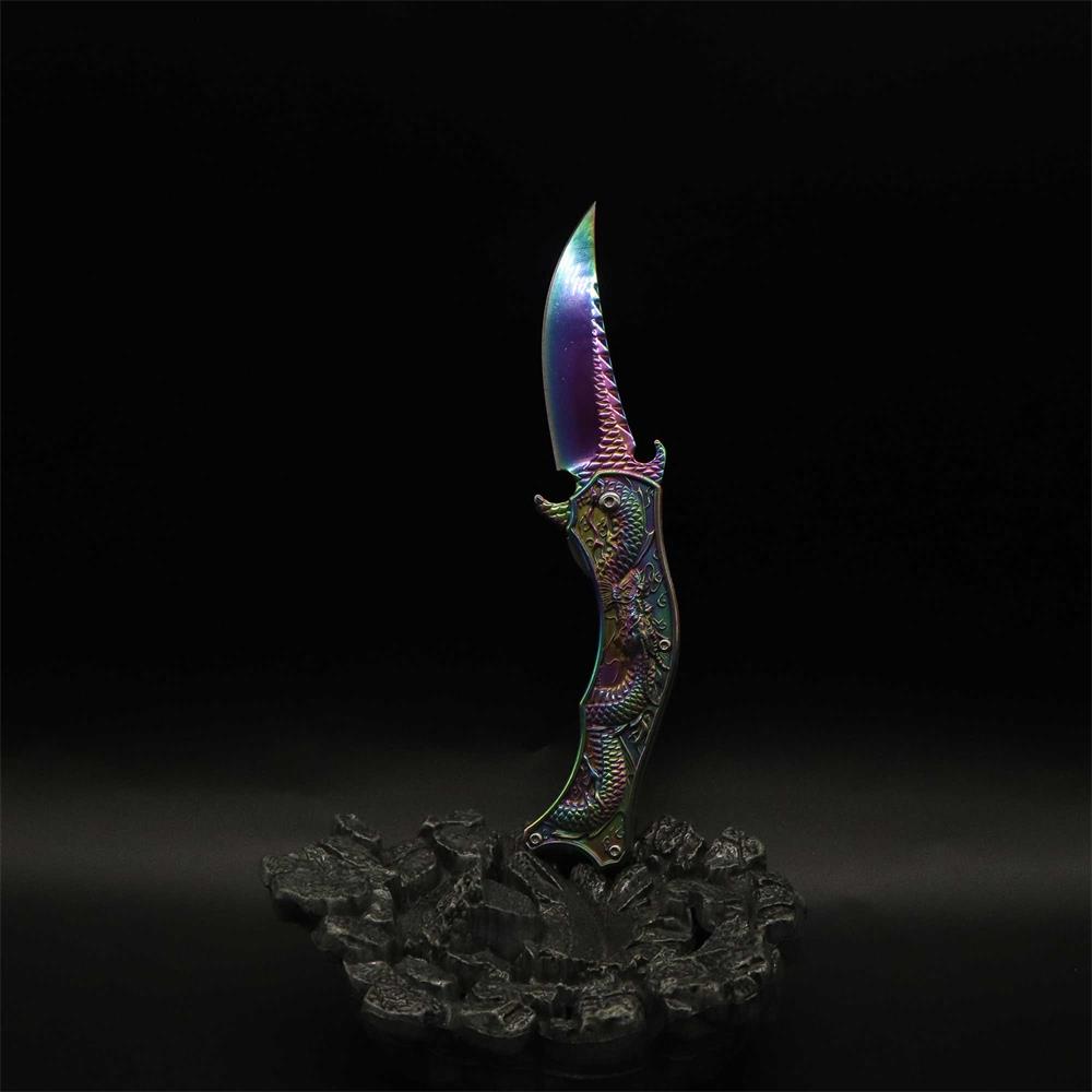 Chinese Dragon Totem Folding Knife