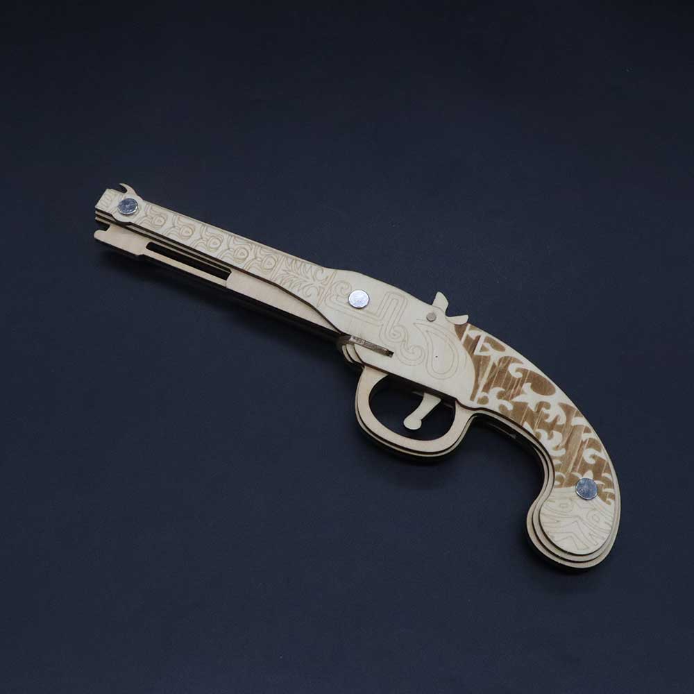 Assembled Firelock Wooden Rubber Band Gun Model Kit
