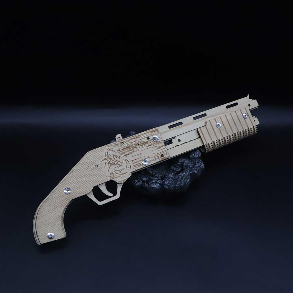 Wooden Mossberg Shotgun Rubber Band Gun Model Kit
