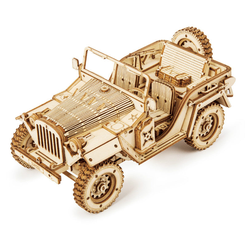 3D Army Jeep Wooden Puzzle Model Kit
