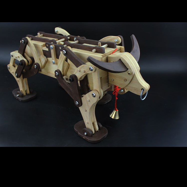 Handmade Three Kingdom Walking Wooden Ox Model Kit