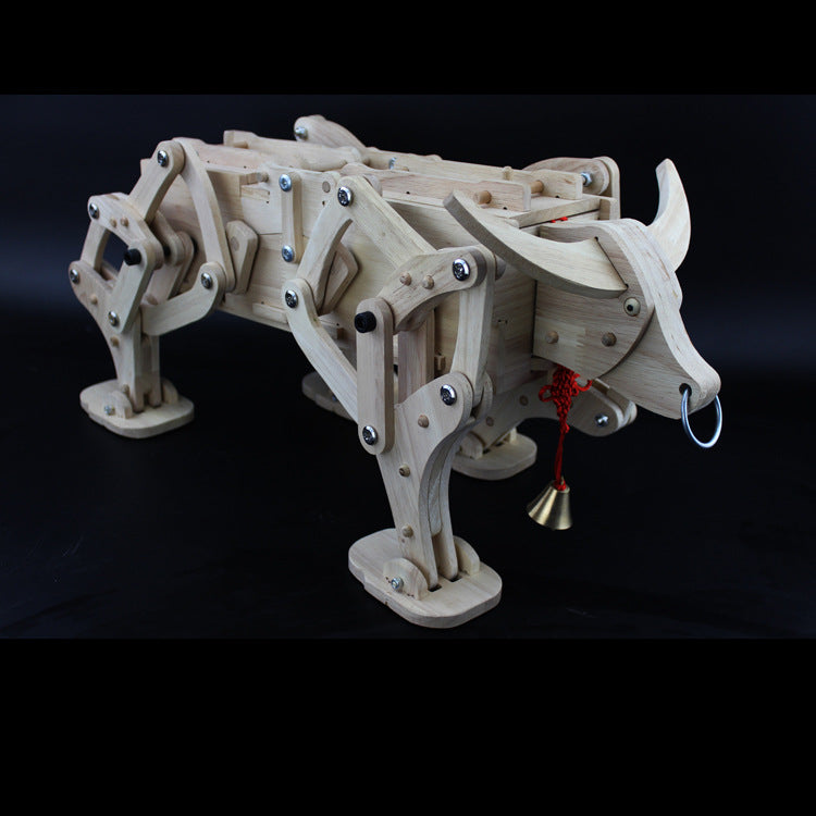 Handmade Three Kingdom Walking Wooden Ox Model Kit