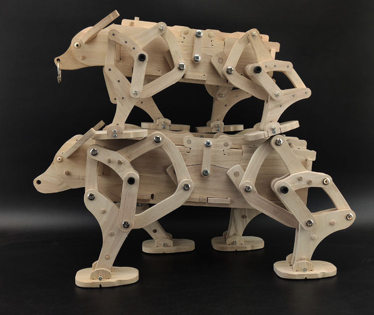 Handmade Three Kingdom Walking Wooden Ox Model Kit