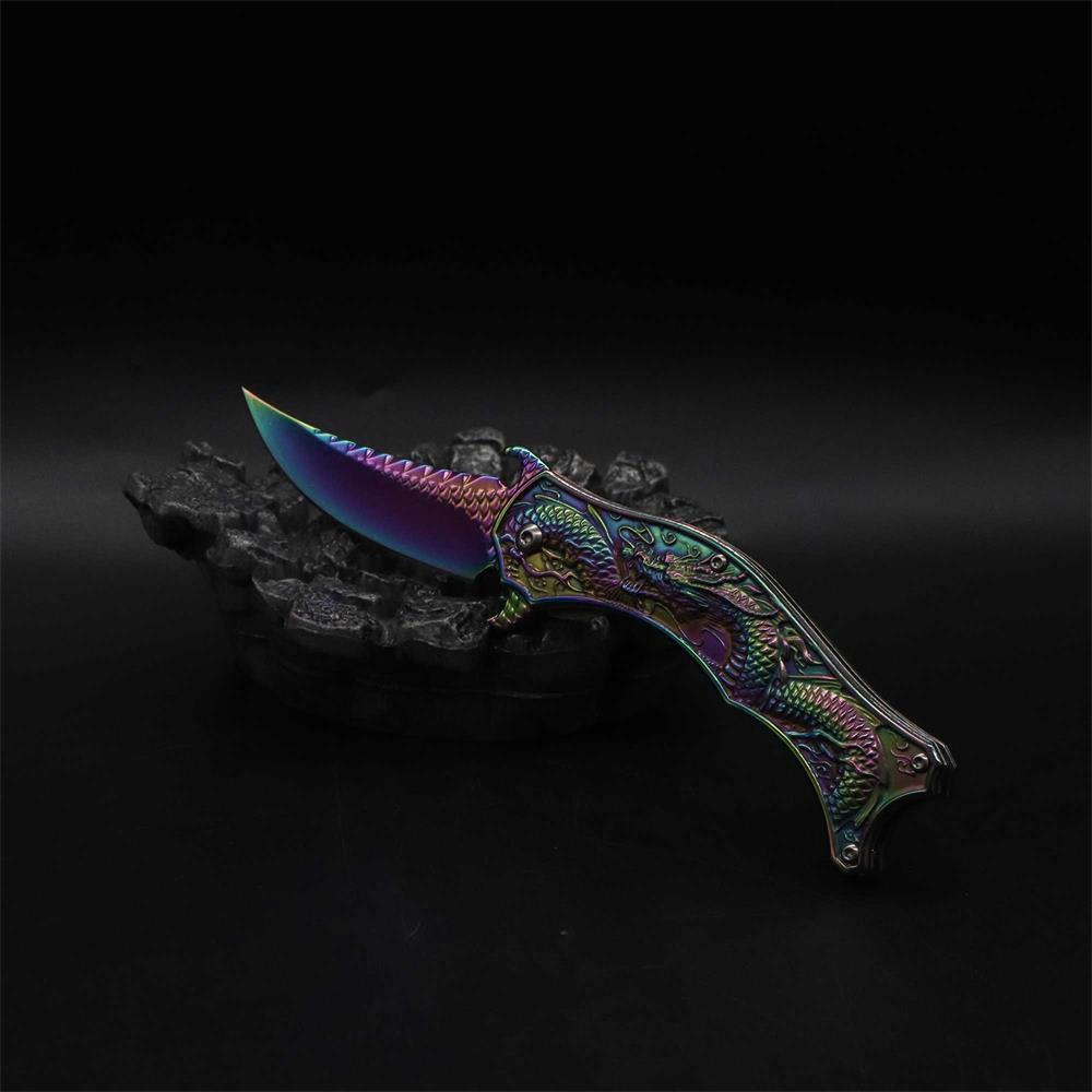 Chinese Dragon Totem Folding Knife