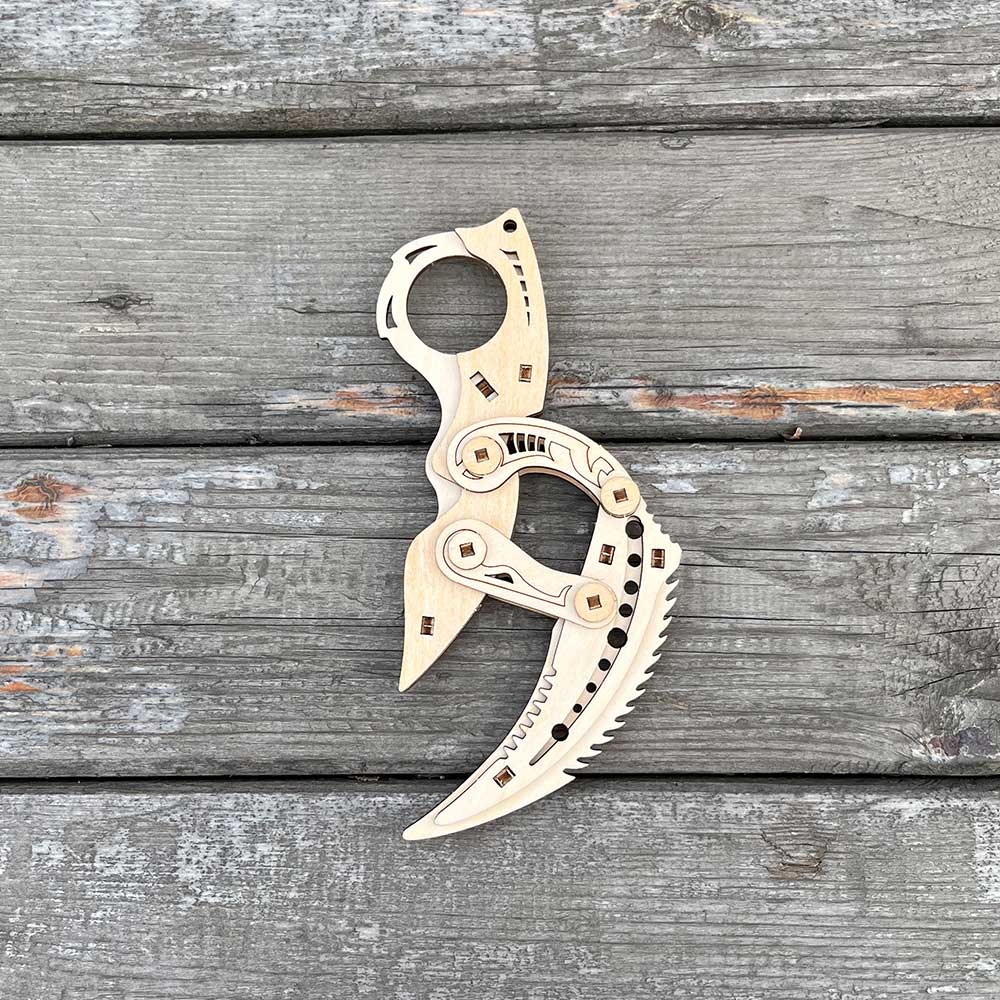 Prime 2.0 Knife Karambit Wooden Kit 3D Puzzle Replica