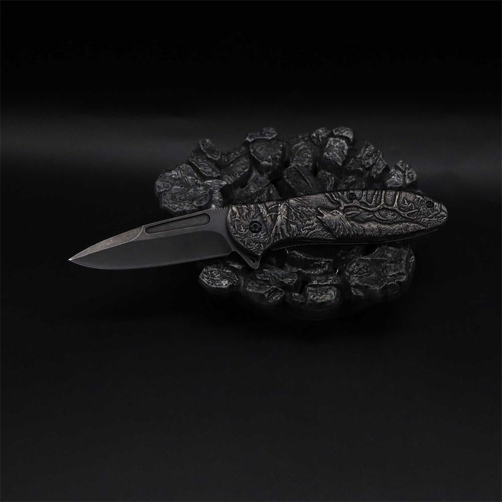 Male Deer Folding Knife Portable Camping Tool