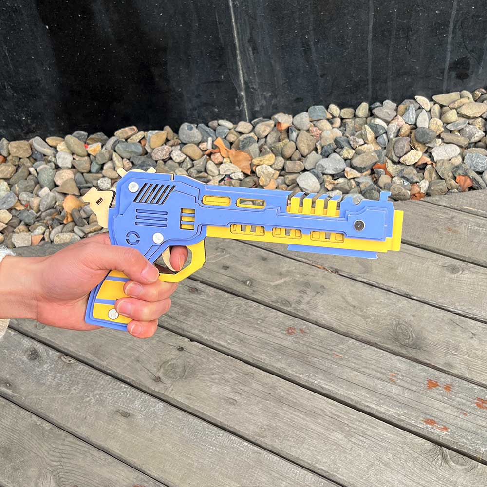 Battle Wolf 3D Gun Puzzle Wooden Rubber Band Gun Model Kit