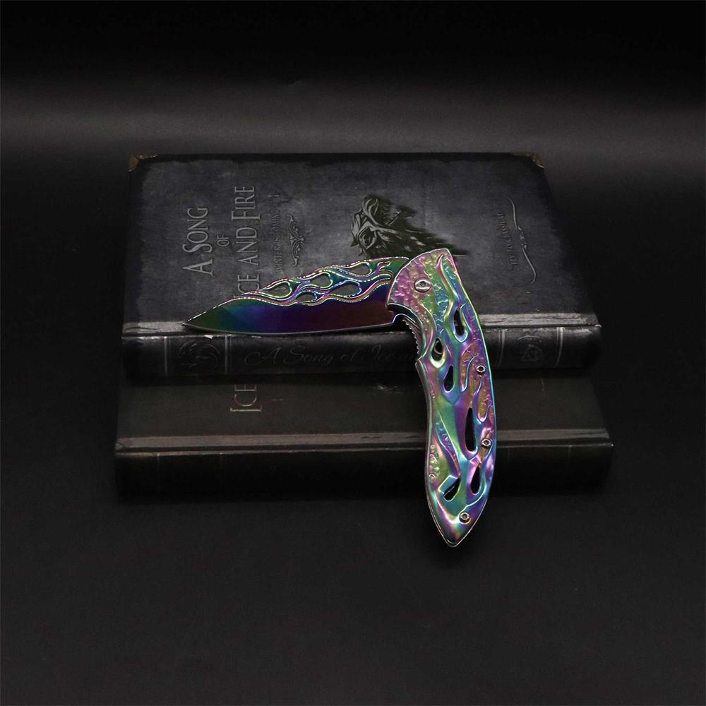 Fantastic Flame Shape Folding Knife