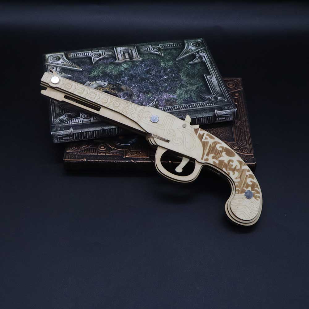 Assembled Firelock Wooden Rubber Band Gun Model Kit