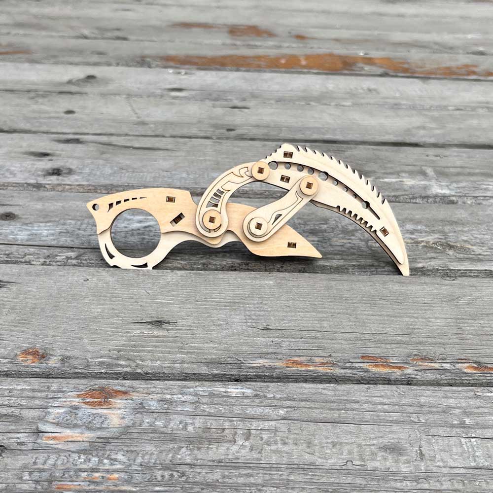 Prime 2.0 Knife Karambit Wooden Kit 3D Puzzle Replica