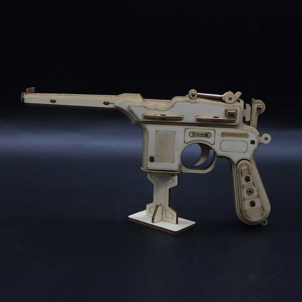 Mauser Military Pistol Wooden Model Pistol 3D Puzzle