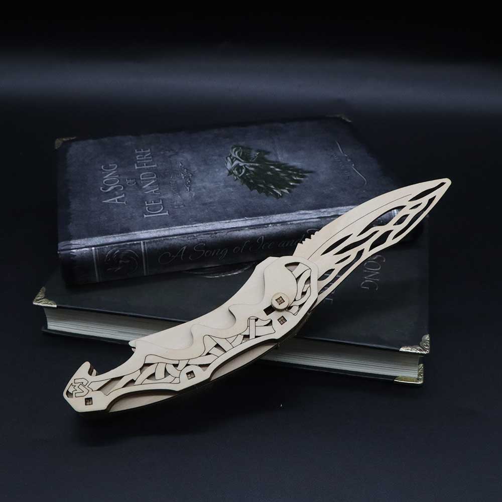 3D Folding Knife Puzzle Wooden Model Kit
