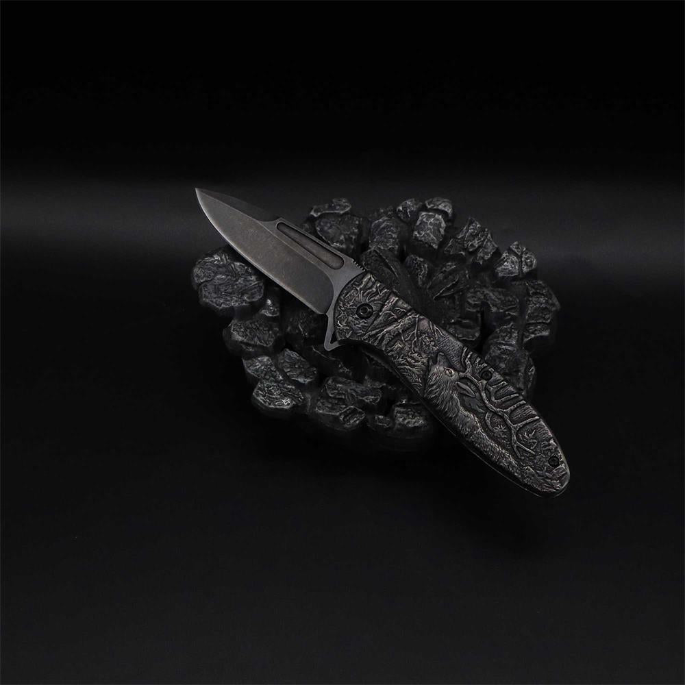 Male Deer Folding Knife Portable Camping Tool