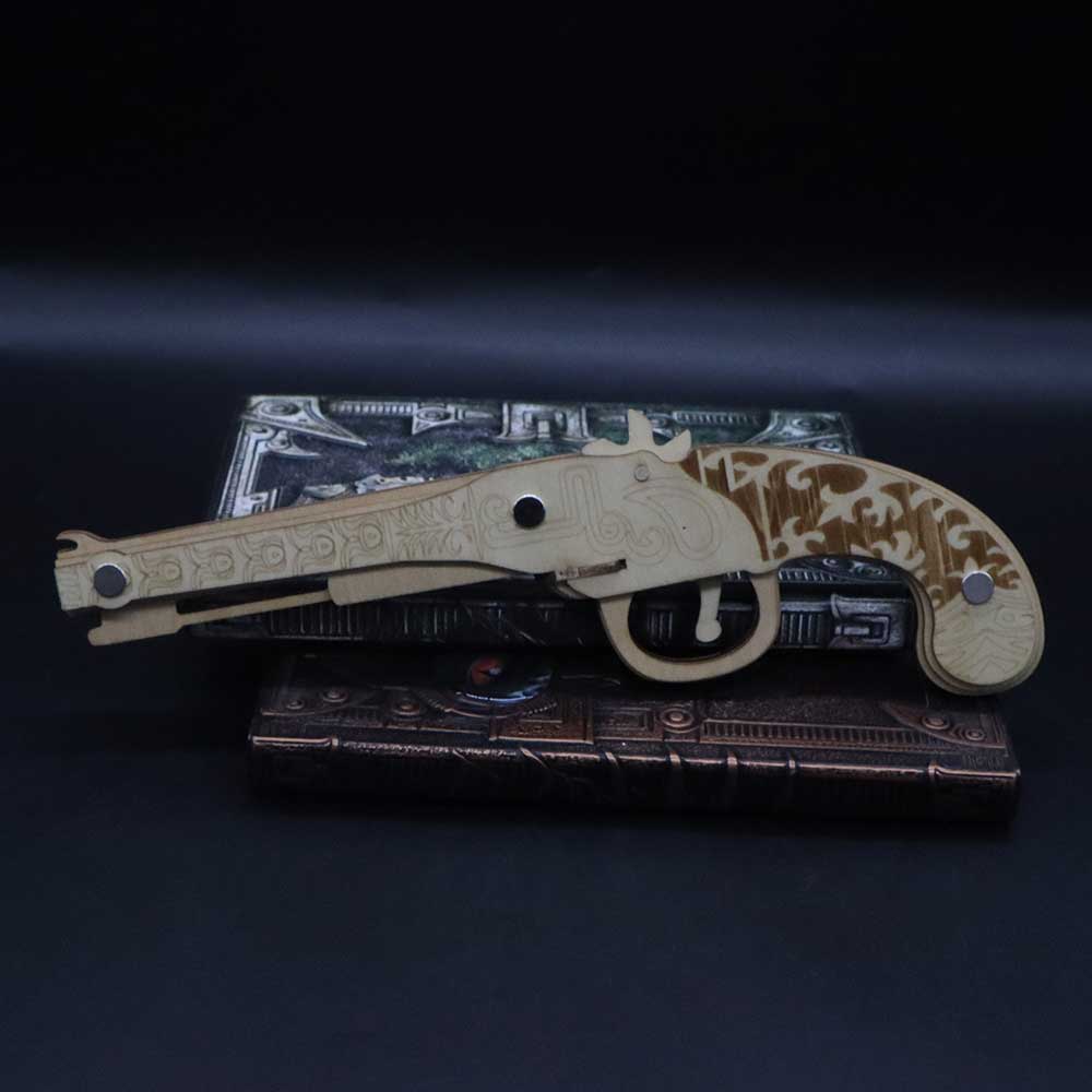Assembled Firelock Wooden Rubber Band Gun Model Kit