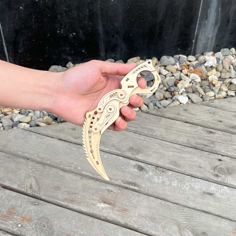 Prime 2.0 Knife Karambit Wooden Kit 3D Puzzle Replica