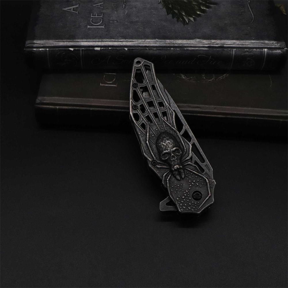 3D Skeleton Spider Folding Knife