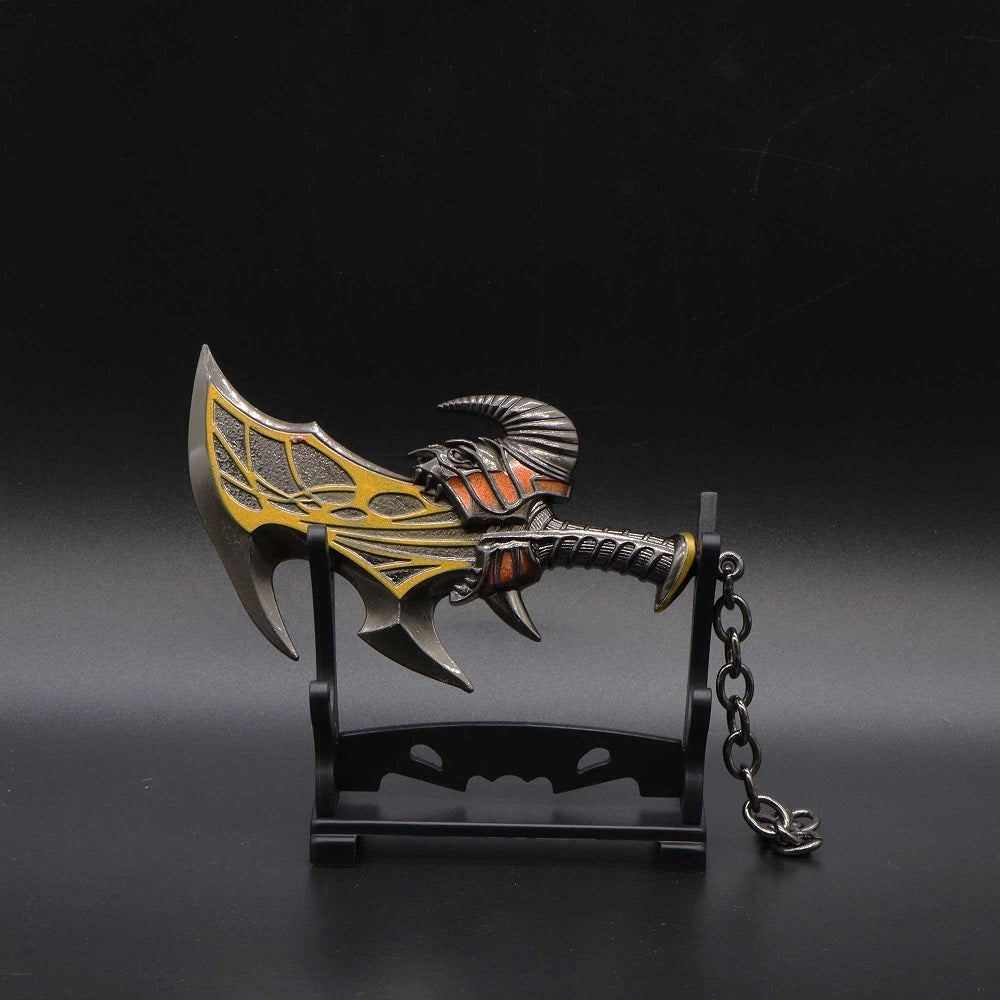 Blades of Exile Kratos Weapon Mini Model Metal Sword Backpack Pendant
