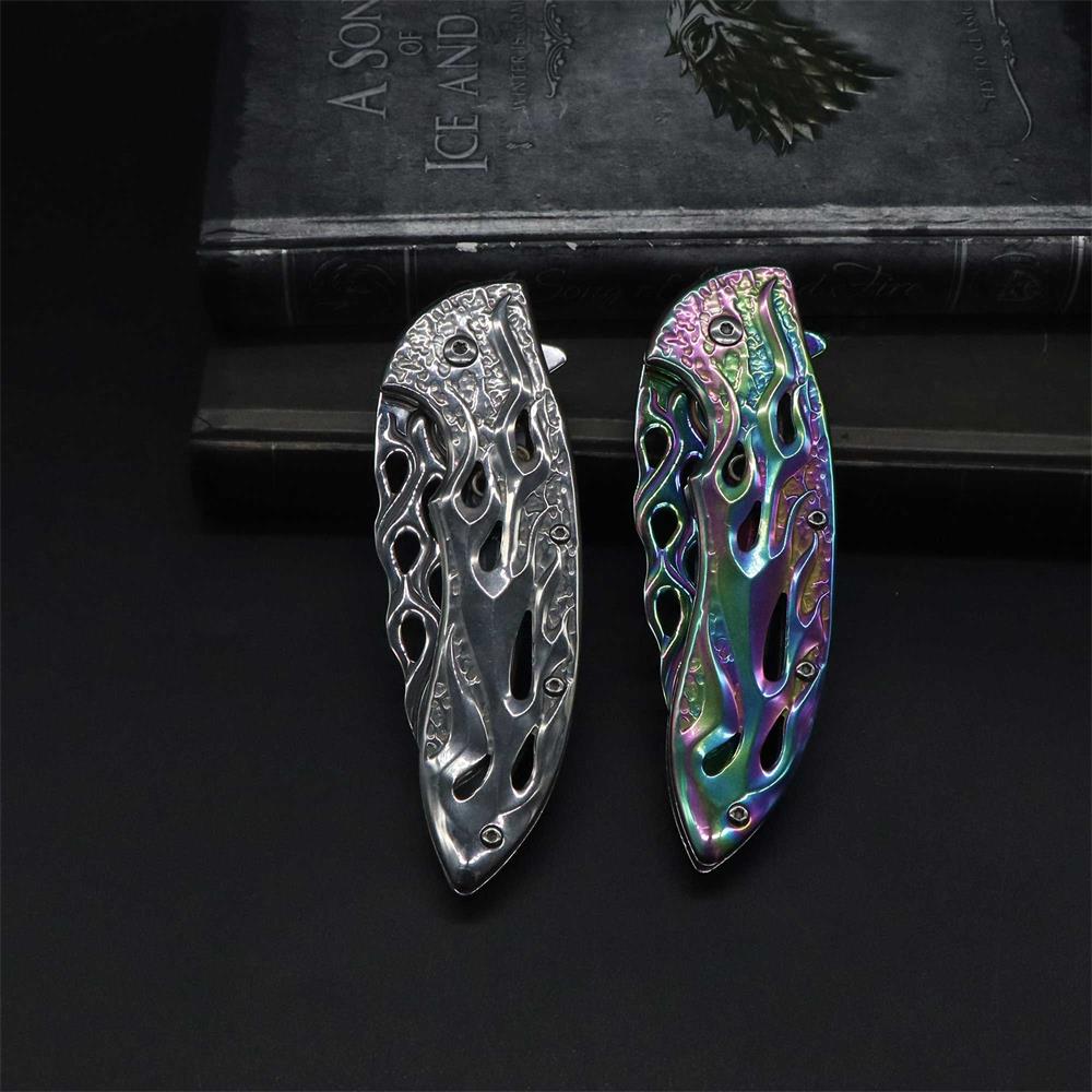 Fantastic Flame Shape Folding Knife